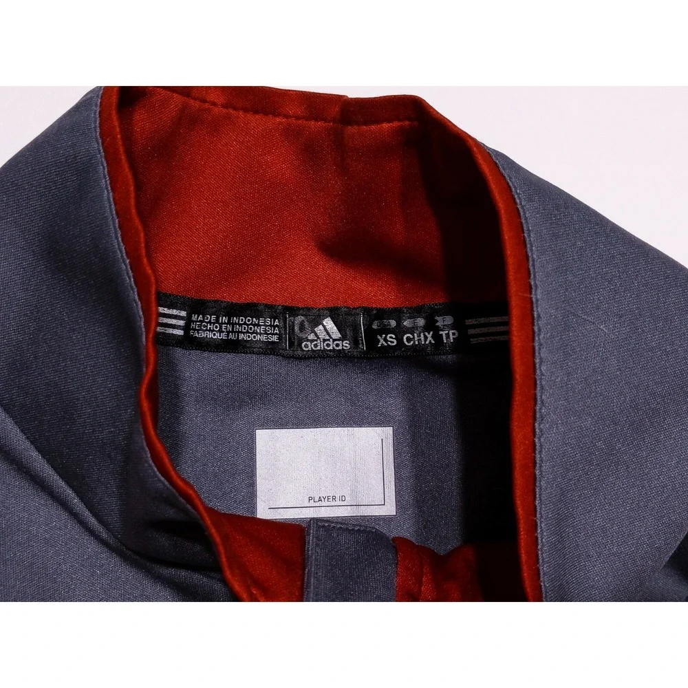 ADIDAS Short Sleeve Hot Jacket Pullover Shacket Gray Red Extra Small‎ XS